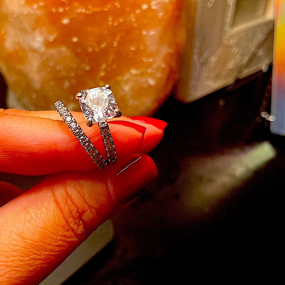 QVC Diamonique Wedding Set